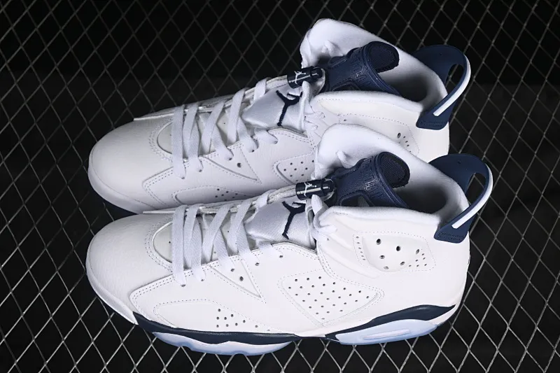 All categories Air Jordan Jordan series basketball shoes Air Jordan 6 F version Air Jordan 6 Retro "Midnight Navy" AJ6 Joe 6 white sea blue CT8529-141